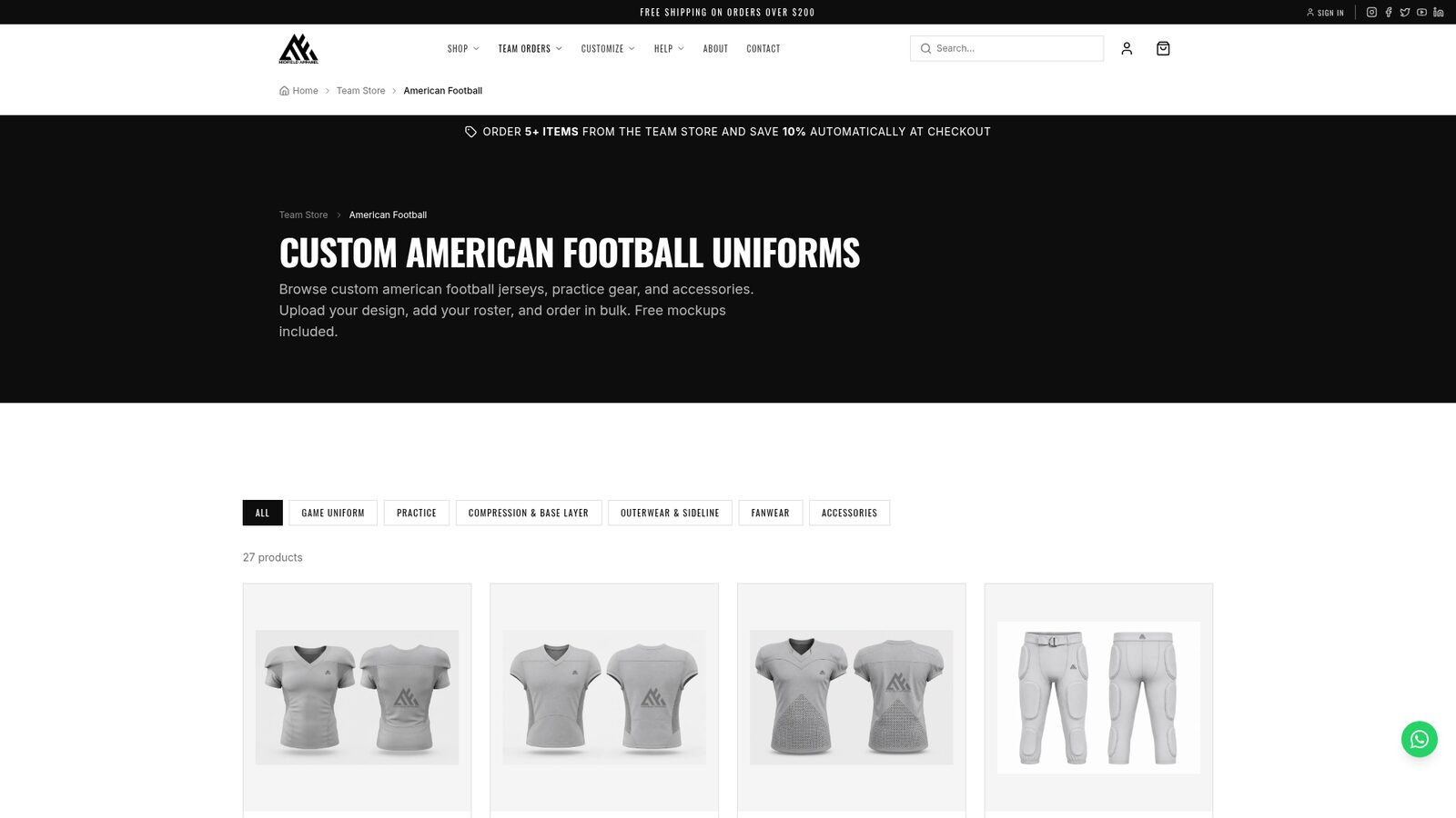 Product catalog grid