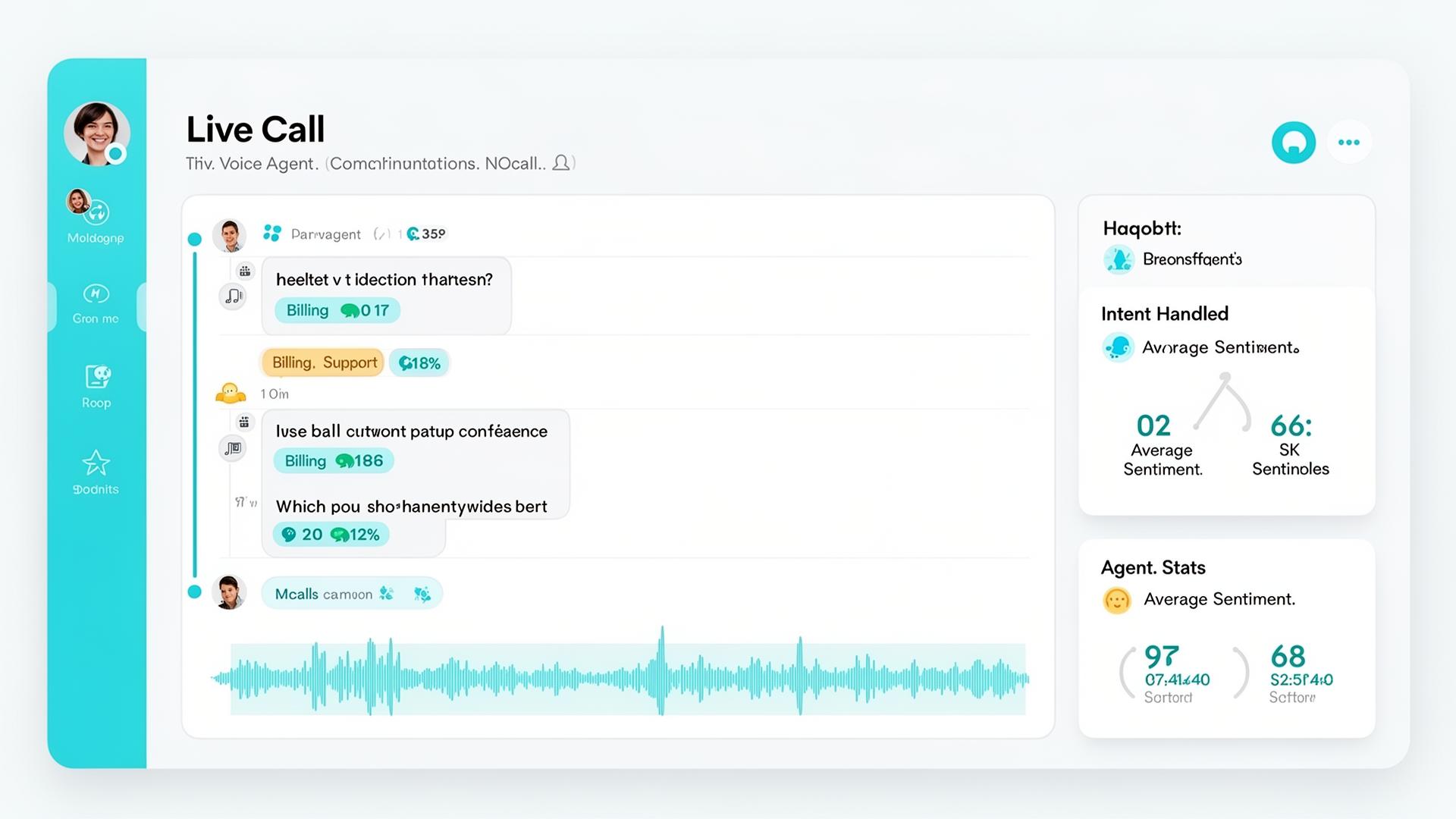 AI voice agent interface